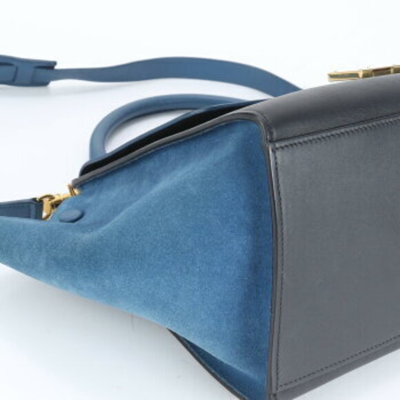 Celine Trapeze Leather Shoulder Bag Gold - Picture 4 of 8